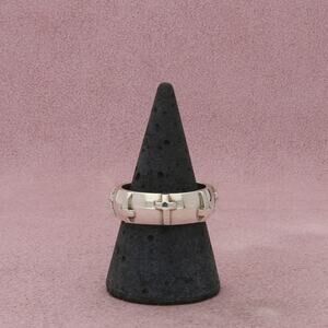 sterling silver crosses band ring size 9.5